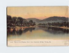 Postcard View on the Allegheny River from Suspension Bridge Warren Pennsylvania picture