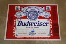 1998 Anheuser Busch Budweiser Soccer World Cup Beer Label France picture