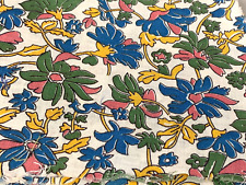 Vintage 1940s Floral Print Cotton Fabric Remnants for Quilting 75 Pcs picture