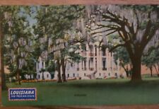 Burnside Plantation Vintage Louisiana Linen Postcard  picture