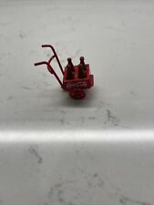 Vintage Miniature Coca Cola Hand Cart With 4 Bottles picture