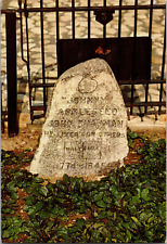 Vtg Postcard Johnny Appleseed Gravestone in Ft. Wayne Ind. Unposted Continental picture