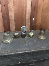 Lot 5 VTG Bells Antique 1878 Saignelegier Chiantel Fondeur Hand Forged Antique picture