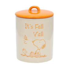 Peanuts It'S Fall Y'All 26 Ounce Stoneware Snoopy Canister with Lid in Orange picture