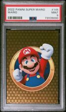 PSA 9 Mint Panini Super Mario Trading Cards No. 145 Mario Gold Card picture