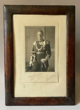 Antique Photo Signed ADC King Edward VIII Admiral Sir Halsey RN Snakeskin Frame picture