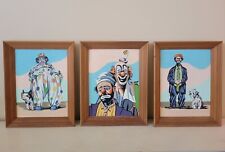Paint By Numbers Clown 12 x 16 Paintings Craftint 400-Z Trio Dog Pig Vintage picture