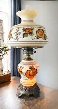 Mid Century Large Flower GWTW Hurricane Lamp 3 Way Light picture