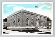 Geneseo IL-Illinois, Post Office, c1931 Vintage Postcard picture