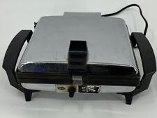 Mirro-Matic Waffle Iron M-0345-50 Tested and Working MCM Chrome picture