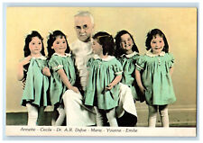c1950s The World Famous Dionne Quintuplets, North Bay Ontario Canada Postcard picture