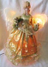 Trim A home Magical Christmas Angel Light Up Angel Tree Topper Vintage Works picture