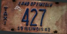 Vintage 1982 Illinois taxi License Plate - Crafting Birthday MANCAVE slf picture