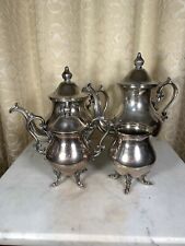 Vintage Birmingham Silver Company BSC Silver plate on copper Tea and Coffee 5 pc picture