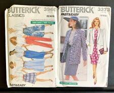 Vtg 1989 Butterick Sewing Patterns Culottes Pants Jacket Uncut Plus Size 12-16 picture