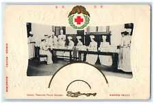 c1905 Imperial Princesses Making Bandages Japan Embossed Antique Postcard picture
