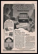 1927 Coleman Lamp & Stove Radiant Home Heaters Wichita Kansas Vintage Print Ad picture