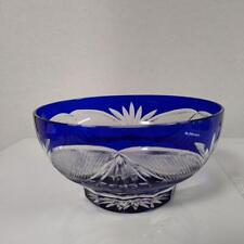 Edo Kiriko Colored Glass Medium Bowl Height 8cm, Diameter 10cm Nakakinn Glass Co picture