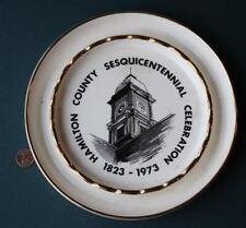 1973 Hamilton County Indiana HUGE china ashtray Carmel Noblesville Westfield---- picture