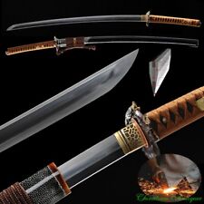 Sharp Shihozume w Clay Tempered Japanese Katana Samurai Sword Battle Ready #2461 picture