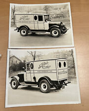 2 Antique Original Joseph Witek Florist Delivery Truck Photos * St. Louis picture