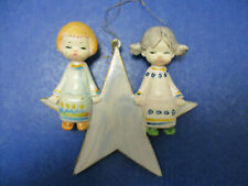 Fontanini Italy Two Girls Sitting on Star Ornament picture
