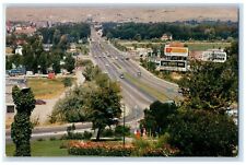 c1960 Looking Down Capitol Boulevard Road Exterior Building Boise Idaho Postcard picture