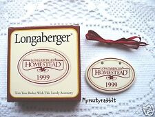 Longaberger Basket 1999 Homestead Basket Tie-On ~ Pottery - NEW  picture