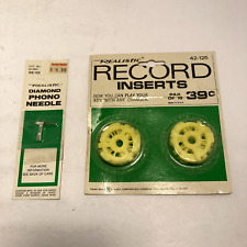 Lot of 2 Realistic Record Accessories - Original Packaging Needle and Inserts picture