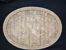 Mughal Mogul Hand-carved Wall Panel Artwork Artefact Home Décor Floral Design picture