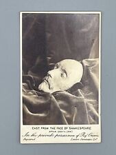 (Circa) 1870 William Shakespeare Death Mask Carte de Visite (with wood stand) picture