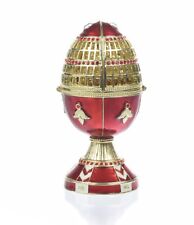 Res  Faberge Egg & castle Trinket Box Handmade by Keren Kopal Austrian Crystals picture