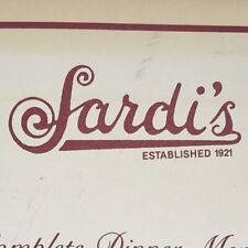 1984 Sardi's Restaurant Menu 234 W 44th St Theater District New York City NYC picture