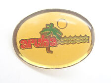 Aruba Palm Tree Waves Sun Gold Tone Vintage Lapel Pin picture