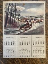 Vintage 1947 Jewel Tea Co Advertising Calendar Pamphlet Account Record picture