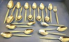 20 Pcs Vintage MCM 1847 Rogers Bros Stainless SEA ISLAND Spoons and Salad Fork picture