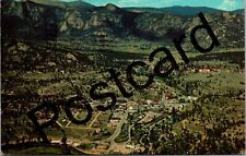 1963 ESTES PARK VILLAGE FROM AERIAL TRAMWAY, Rocky Natl Park CO postcard jj212 picture