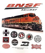 BNSF Railroad Train Sign with Railroad Heritage Logo Wall Art picture