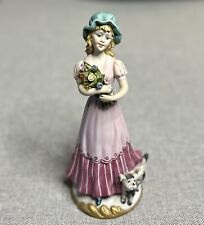 Vintage Capodimonte Italian porcelain figurine Ester & Dog Picking Flowers RARE picture