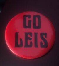 Vintage Antique Hawaii Hawaiian “Go Leis” Red Button Pin picture