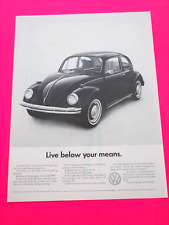 1969 Volkswagen Beetle Ad Live below your means. picture