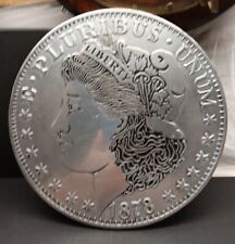 Vintage Diecast Cast Solid Metal 1878  Pluribus Unum Coin Plaque 12.inch picture