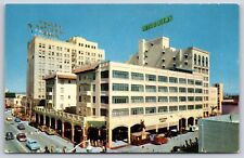 Phoenix Arizona~Street View Of Hotel Adams & Valley Natl Bank Bldg~Vintage PC picture