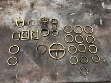Lot of 24 Horse Tack Accessory Pieces - 22 Pieces of Brass & 2 Metal Pieces picture