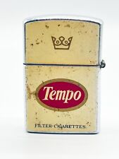 1950's Vintage Tempo Filter Cigarettes, Penguin Brand Lighter, No. 11957 Japan picture