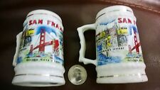 SAN FRANCISCO Salt Pepper Shakers Porcelain Japan Souvenir w'handles picture