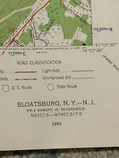 1955 Sloatsburg NY NJ Ramapo Quadrangle US Geological Survey Map picture