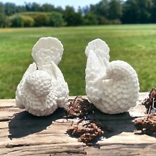 Vintage White Alabaster Love Doves Birds Made in Italy By A. Santini  /  picture