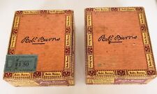 Two Vintage Robert Burns Wooden Cigar Box $.05 picture