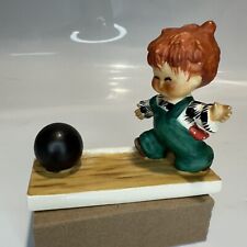 Vintage Goebel Hummel Figurine Red Headed Boy Bowling “Strike” Charlot BYJ picture